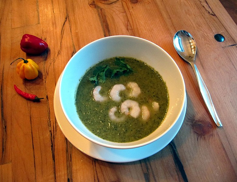 Callaloo with Shrimps - photo by GeoTrinity (Wikimedia Commons) under CC BY-SA 4.0