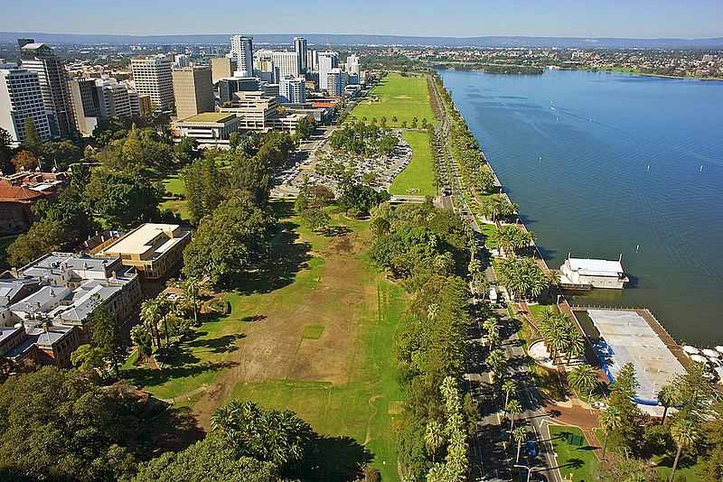 Aerial photograph of Langley Park - photo by Wildnrg under GFDL and CC BY-SA 3.0