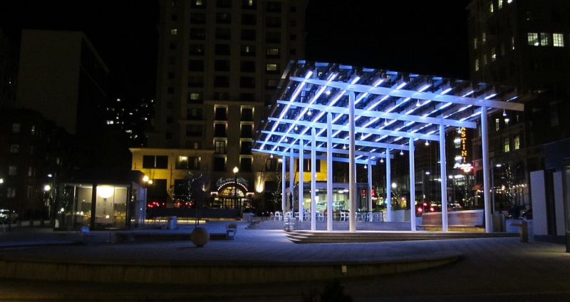 Director Park at night - photo by Another Believer under CC-BY-SA-3.0