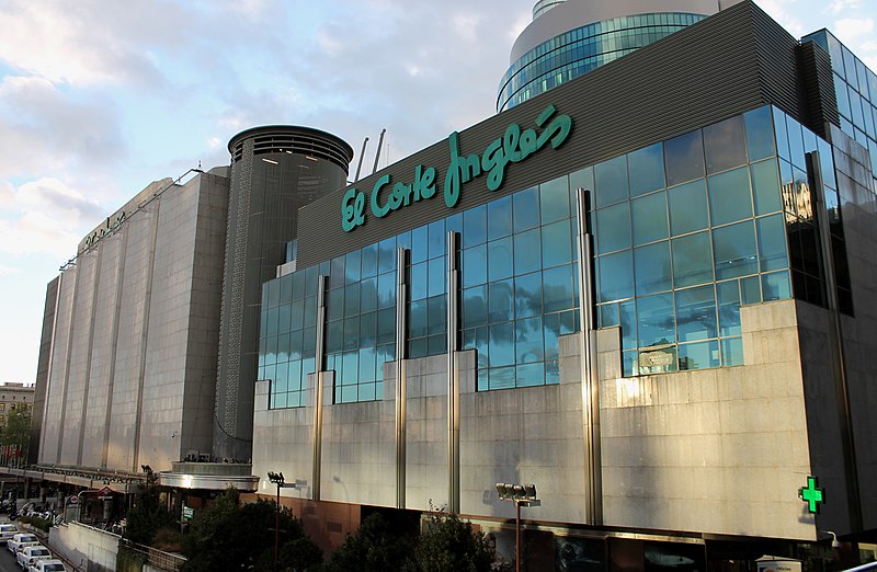 Façade of El Corte Inglés on Paseo de la Castellana - photo by Luis García (Zaqarbal) under GFDL and CC-BY-SA-3.0-ES