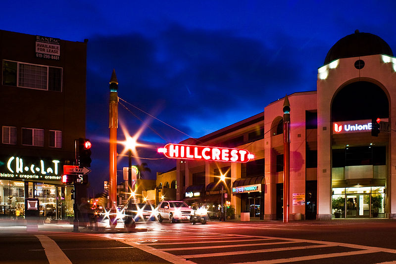 Hillcrest sign - photo by Rm999 under CC-BY-SA-3.0