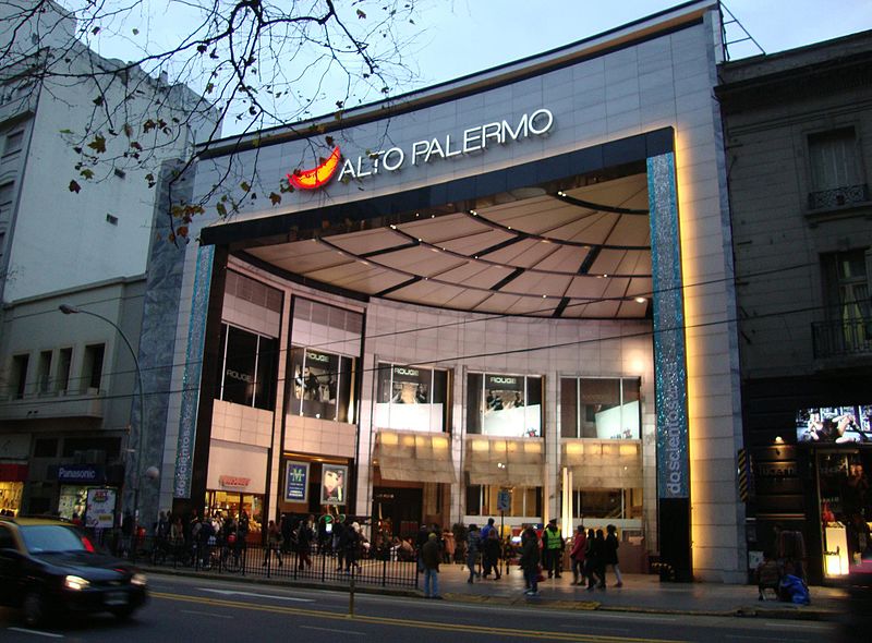 Alto Palermo shopping mall - photo by Elsapucai under PD-user, GFDL and CC-BY-3.0