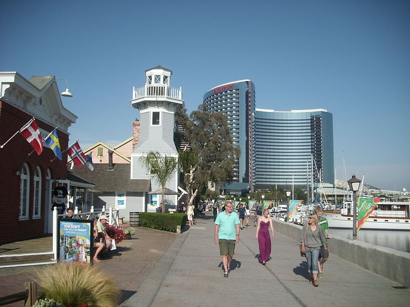 A portion of Seaport Village - photo by Werner Petermann under CC-BY-SA-3.0