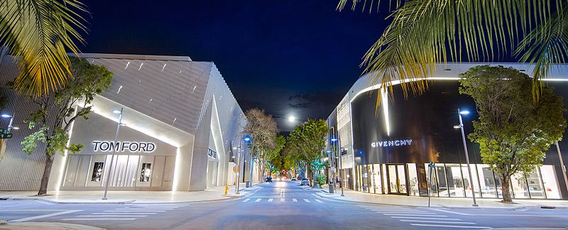 best shopping in Miami - Northern entrance of the Miami Design District - photo by Robert Patterson under CC-BY-SA-4.0
