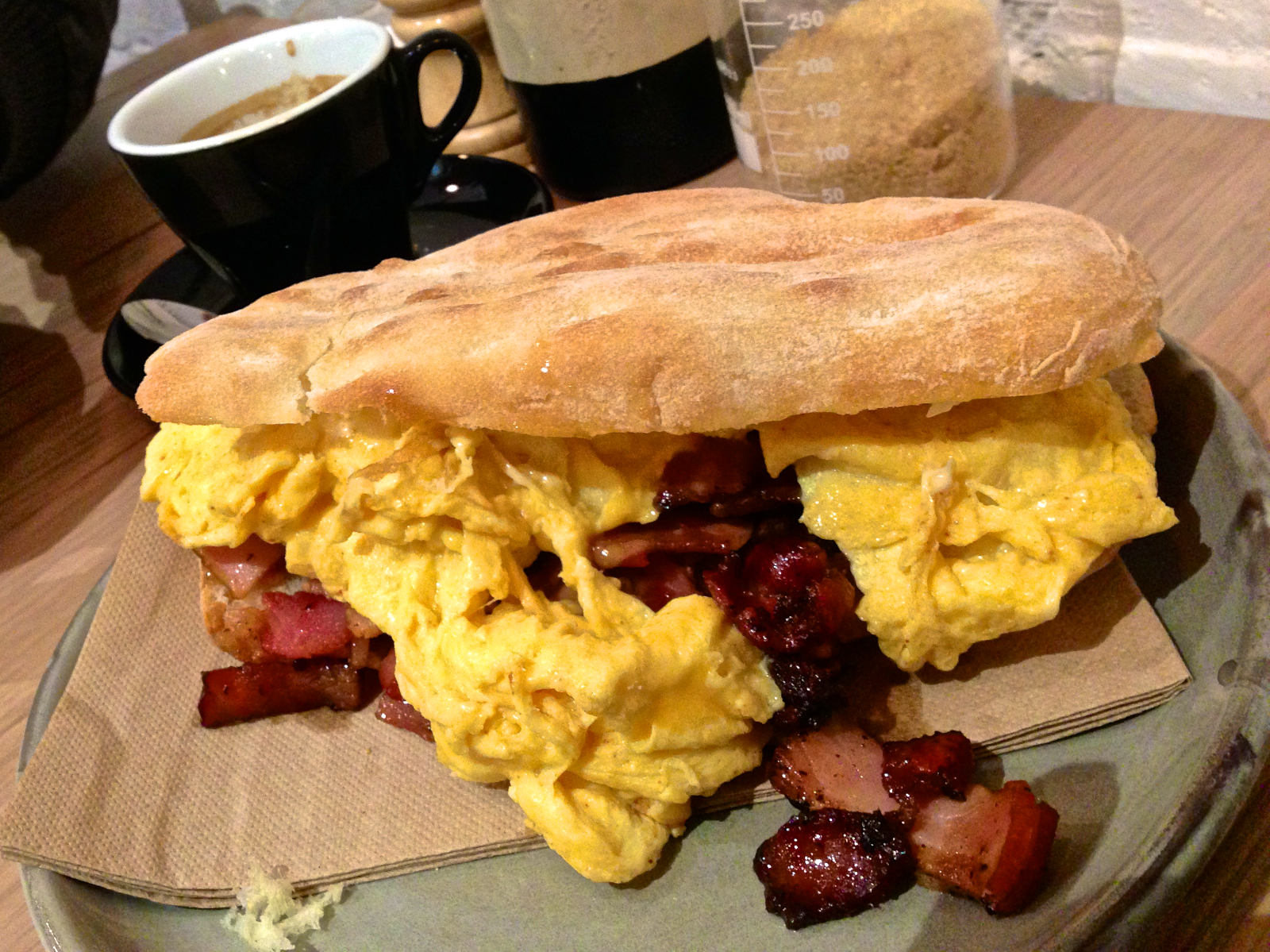 The Layover London - Egg and bacon roll - photo by Katherine Lim under CC BY 2.0