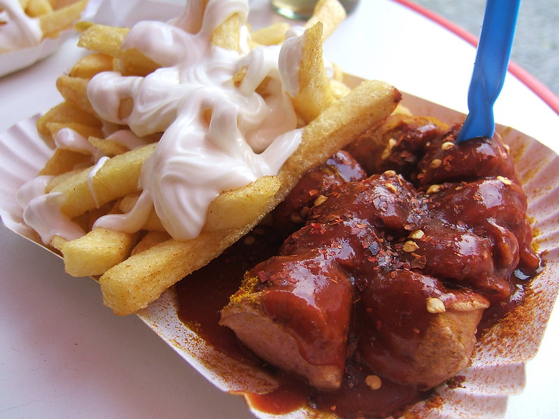 Anthony Bourdain Cologne - Currywurst with Pommes Frittes - photo by WordRidden under CC BY 2.0