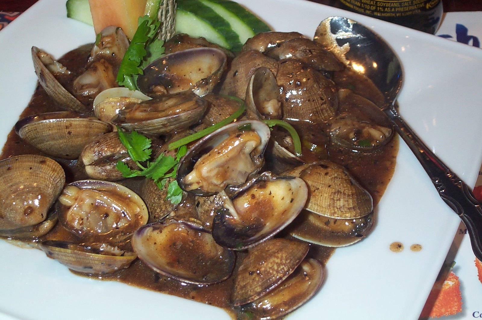 Clams with Black Bean Sauce - photo by stu_spivack under CC BY-SA 2.0