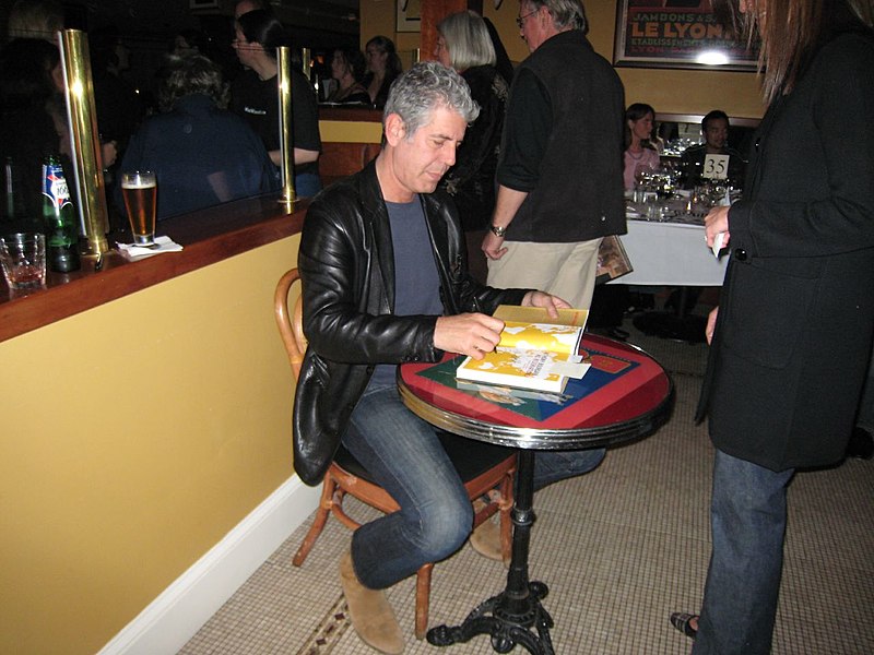 Books by Anthony Bourdain - Anthony Bourdain during a book signing - photo by Neeta Lind under CC-BY-2.0