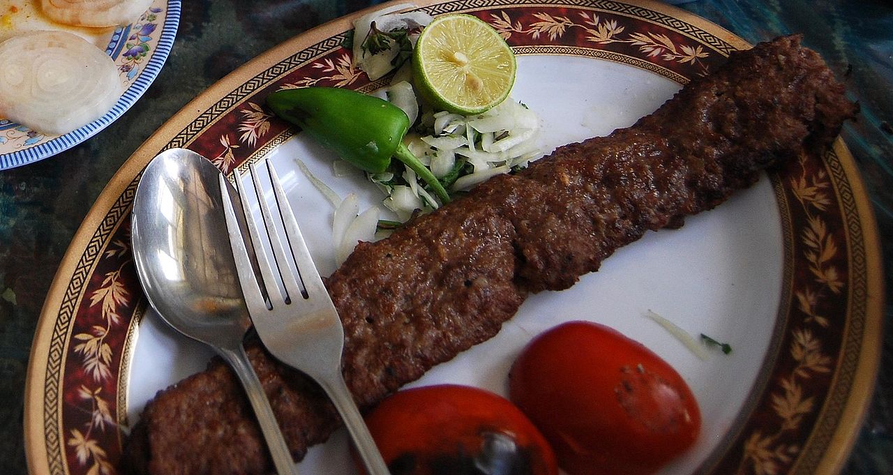 Iranian Koobideh Kabab - photo by Vathlu under GFDL and CC BY-SA 3.0