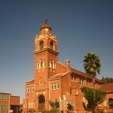 Our Lady of Guadalupe Catholic Church in Laredo, TX - photo by Billy Hathorn at en.wikipedia under CC-BY-SA-3.0-migrated, GFDL, and CC-BY-SA-2.5,2.0,1.0