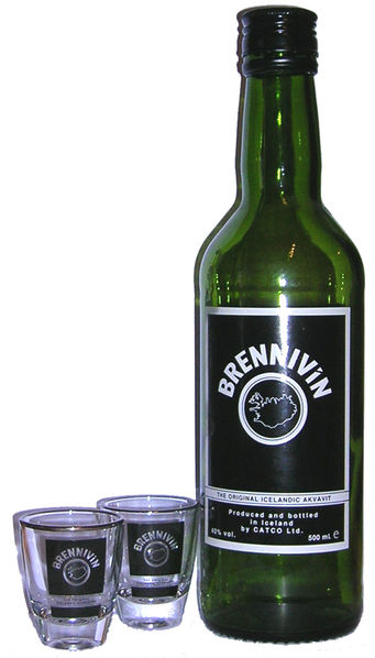 Anthony Bourdain Iceland - Brennivin is an icelandic alcoholic beverage - photo by Paglop~commonswiki under GFDL, CC-BY-SA-3.0-migrated and CC-BY-2.5
