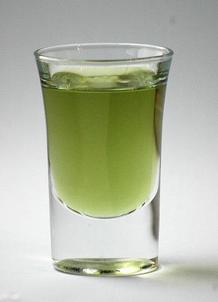 The Layover Seattle - A shot glass of green Chartreuse - photo by Ospalh under CC-BY-SA-3.0 and GFDL
