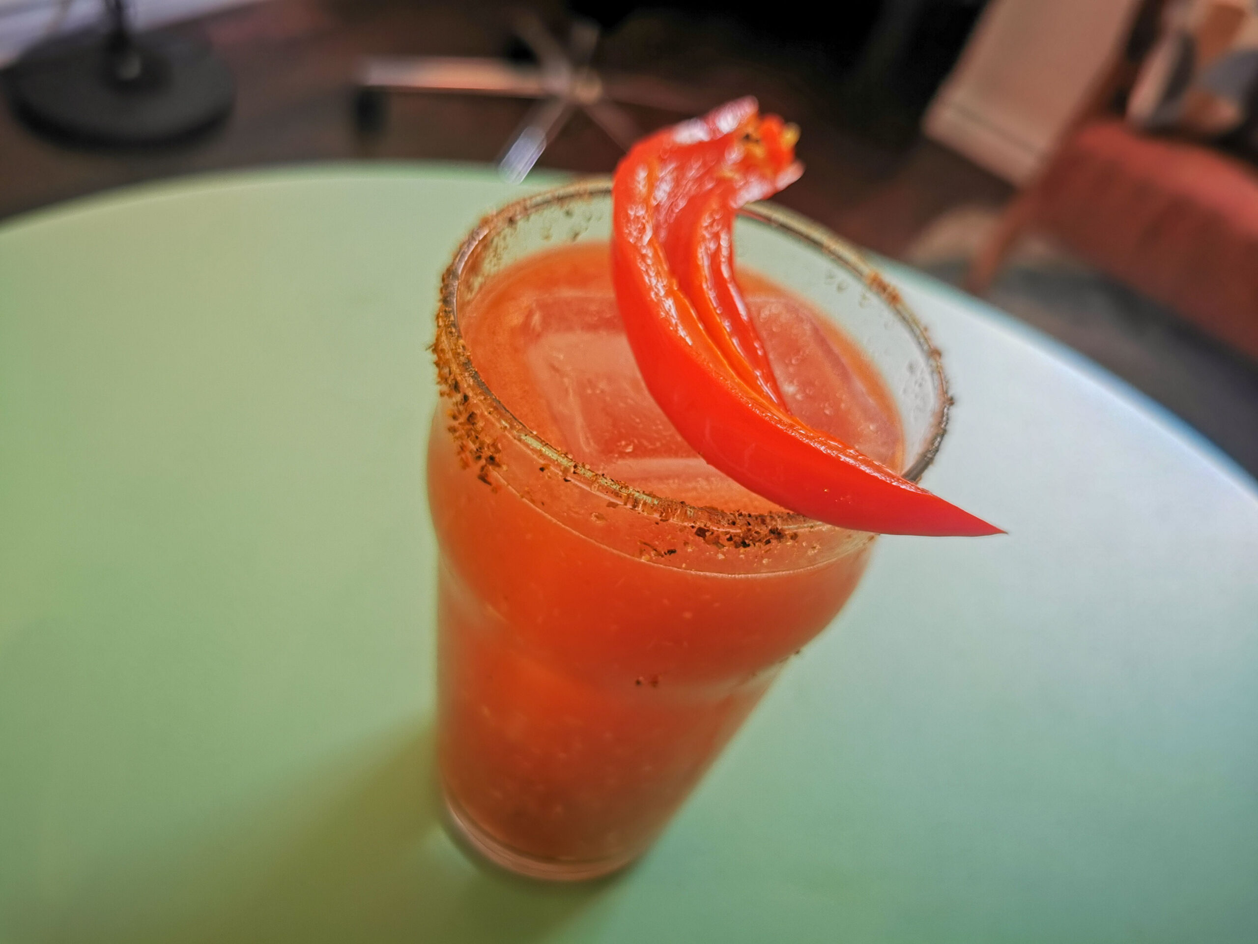 A Bloody Mary cocktail made with horseradish