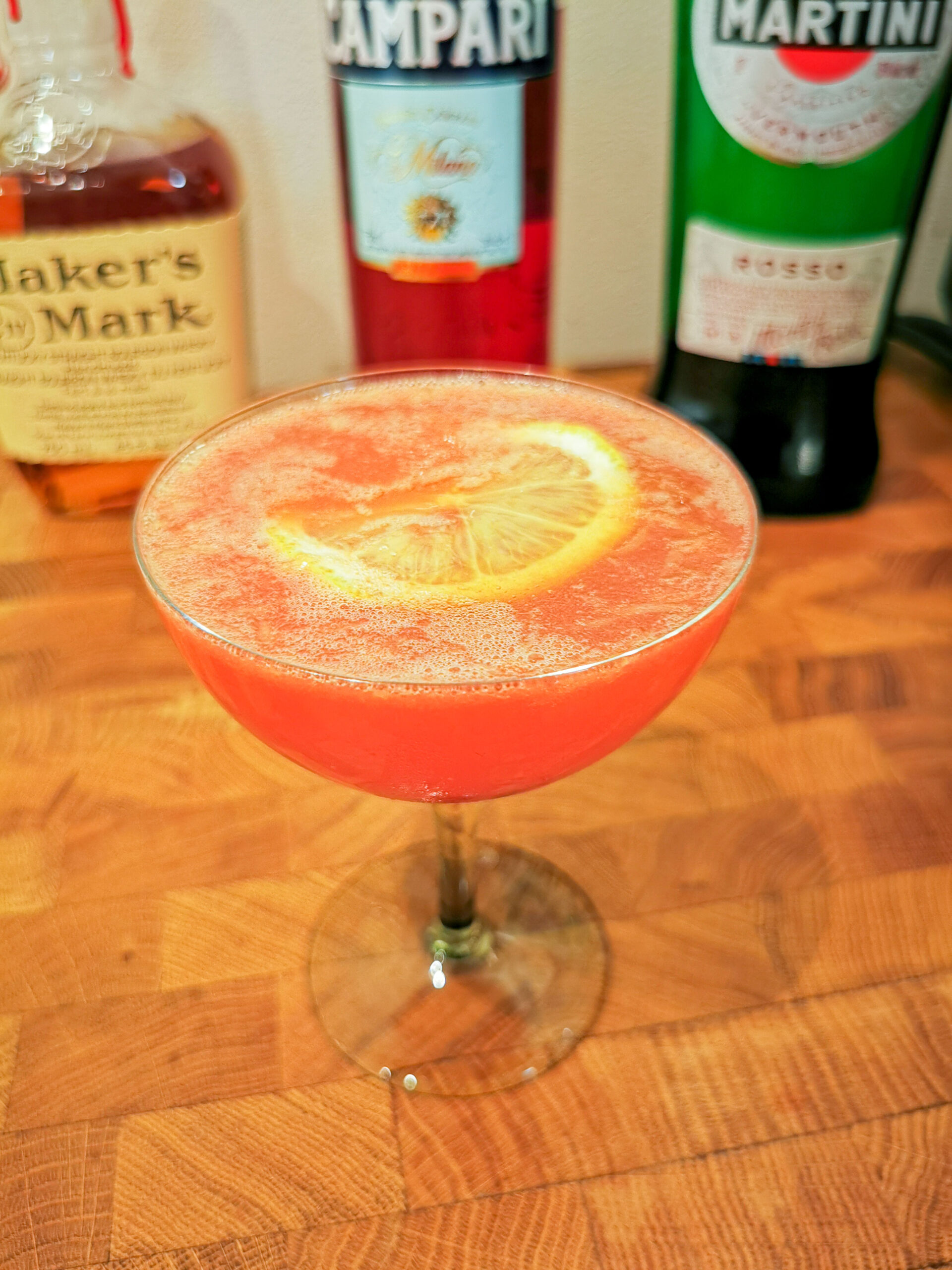 View of a Paper Plane cocktail